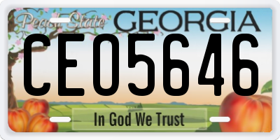 GA license plate CEO5646