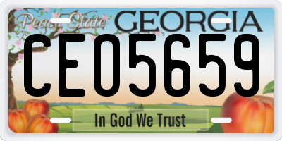 GA license plate CEO5659