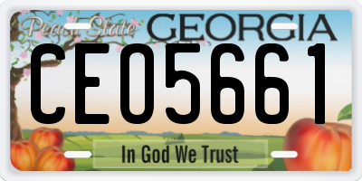 GA license plate CEO5661