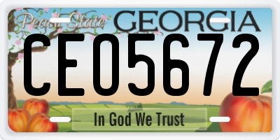 GA license plate CEO5672