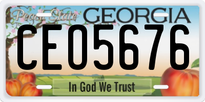 GA license plate CEO5676