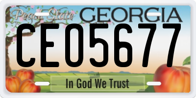 GA license plate CEO5677