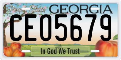 GA license plate CEO5679