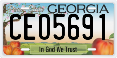 GA license plate CEO5691