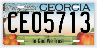 GA license plate CEO5713