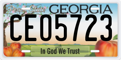 GA license plate CEO5723