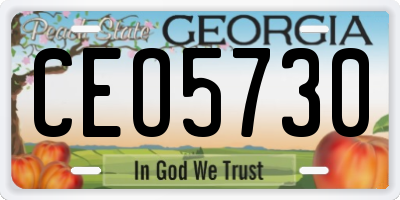GA license plate CEO5730