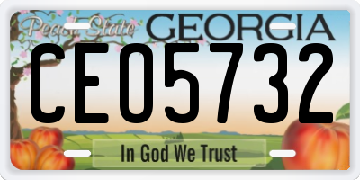 GA license plate CEO5732