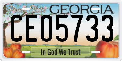 GA license plate CEO5733