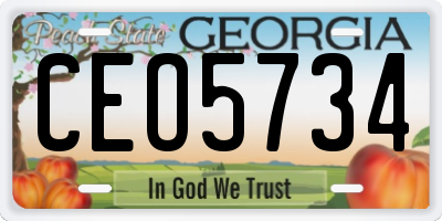 GA license plate CEO5734
