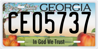 GA license plate CEO5737