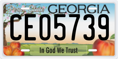 GA license plate CEO5739