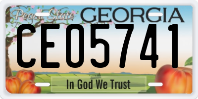 GA license plate CEO5741