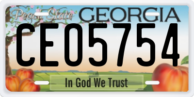 GA license plate CEO5754