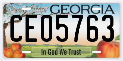 GA license plate CEO5763
