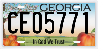 GA license plate CEO5771