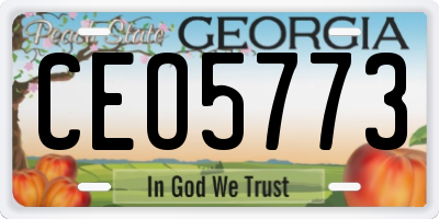 GA license plate CEO5773