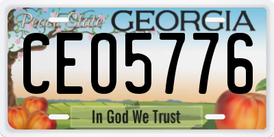 GA license plate CEO5776