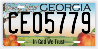 GA license plate CEO5779