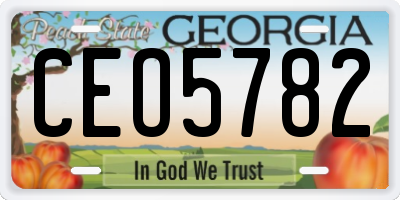 GA license plate CEO5782