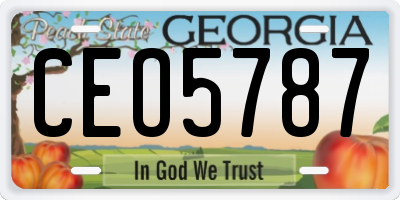 GA license plate CEO5787