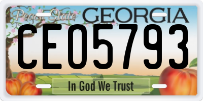 GA license plate CEO5793