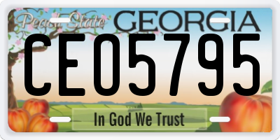 GA license plate CEO5795
