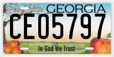 GA license plate CEO5797