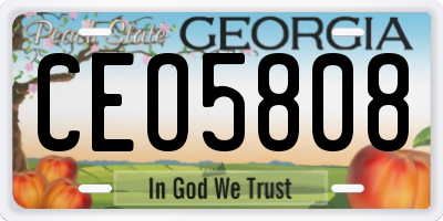 GA license plate CEO5808