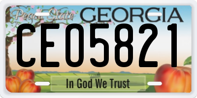 GA license plate CEO5821