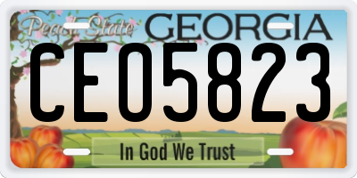 GA license plate CEO5823