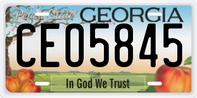 GA license plate CEO5845