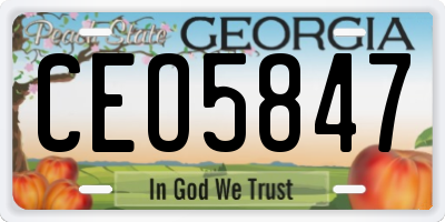 GA license plate CEO5847