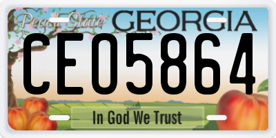 GA license plate CEO5864