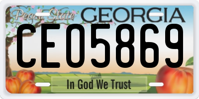GA license plate CEO5869