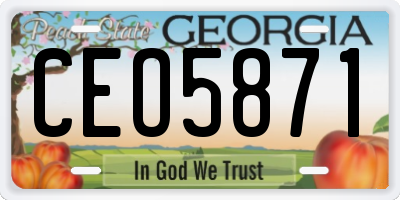 GA license plate CEO5871