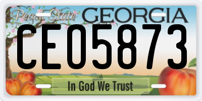 GA license plate CEO5873