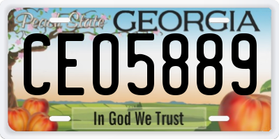 GA license plate CEO5889
