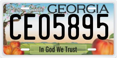 GA license plate CEO5895