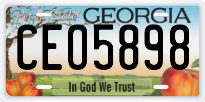 GA license plate CEO5898