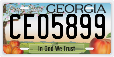 GA license plate CEO5899