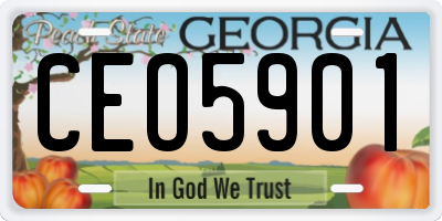 GA license plate CEO5901