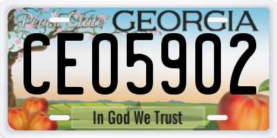 GA license plate CEO5902