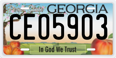 GA license plate CEO5903
