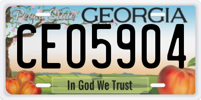 GA license plate CEO5904