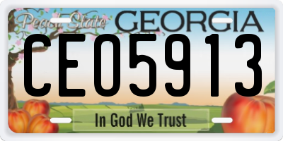 GA license plate CEO5913