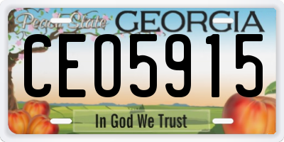 GA license plate CEO5915