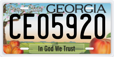 GA license plate CEO5920