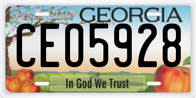 GA license plate CEO5928