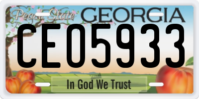 GA license plate CEO5933